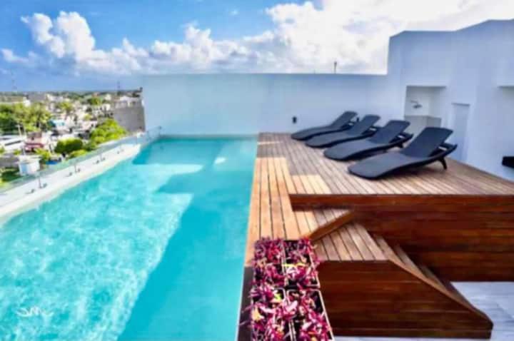 Stylish And Fancy Studio Next To 5Th Av Roof Pool Dk Плайя-дель-Кармен Екстер'єр фото